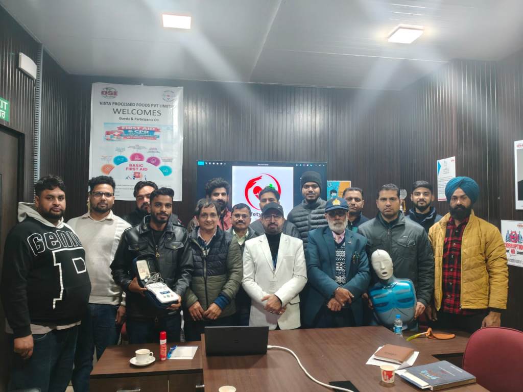 First Aid CPR training celebrated Lohri at Vishta Food Processing  Rajinder Lamba